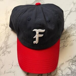 Men's Black and Red Baseball Cap